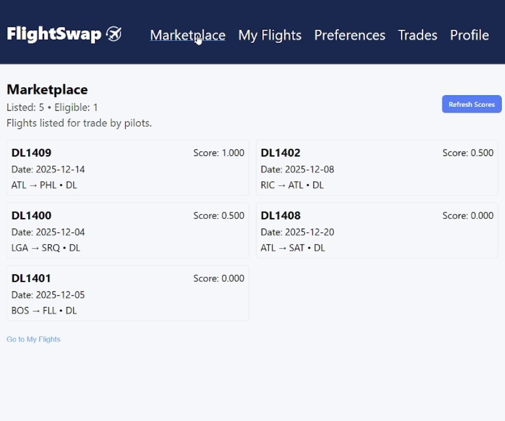 FlightSwap marketplace